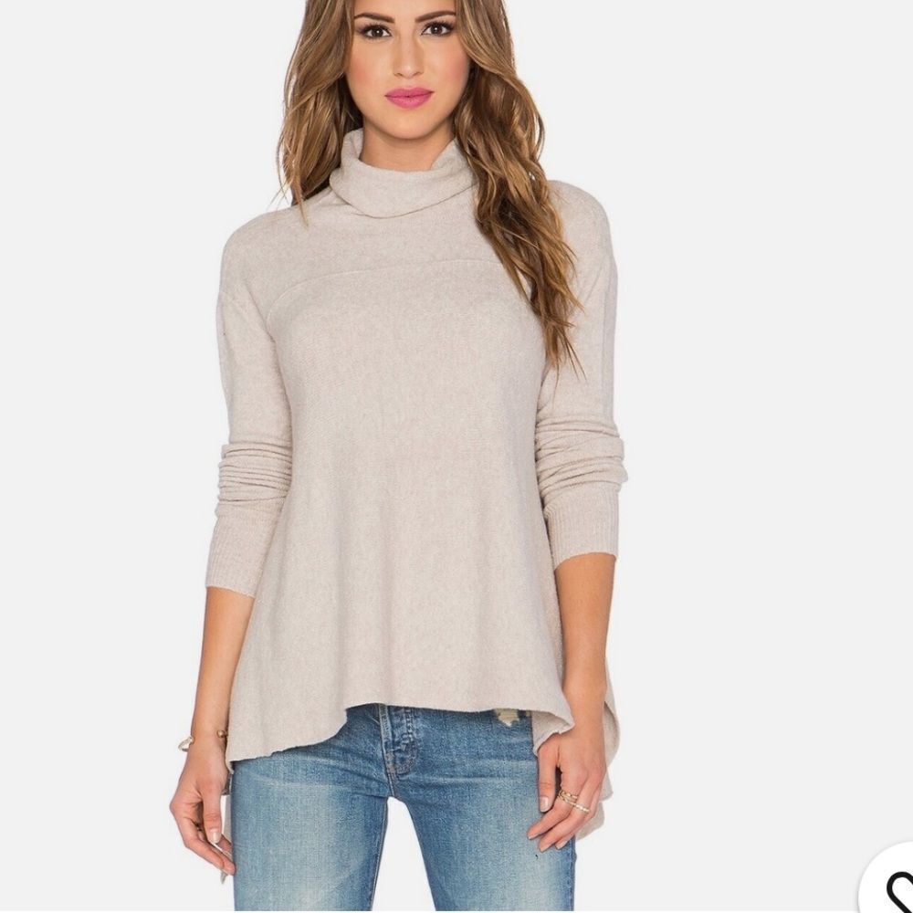 Free People Drape Oatmeal Knit Pullover Sweater Women’s XS